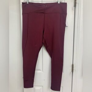 NEW Burgundy Leggings Ladies 3X